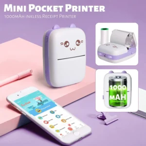 Wireless Mini Thermal Printer - Portable Inkless Printer for Notes, Stickers & QR Codes